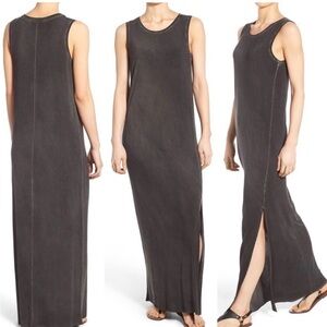 Cotton distressed black maxi Paige size s nwot